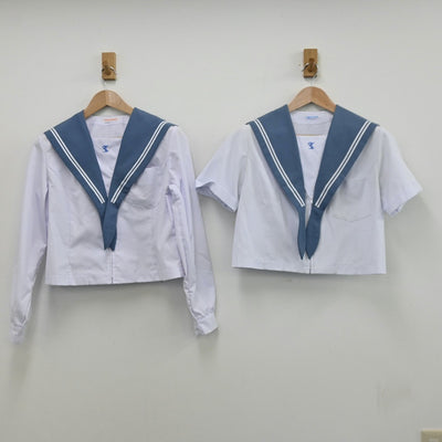 【中古】大分県 大分鶴崎高等学校 女子制服 3点（セーラー服・スカート）sf010977