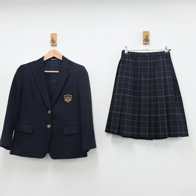 【中古】東京都 日野第二中学校 女子制服 2点（ブレザー・スカート）sf010982