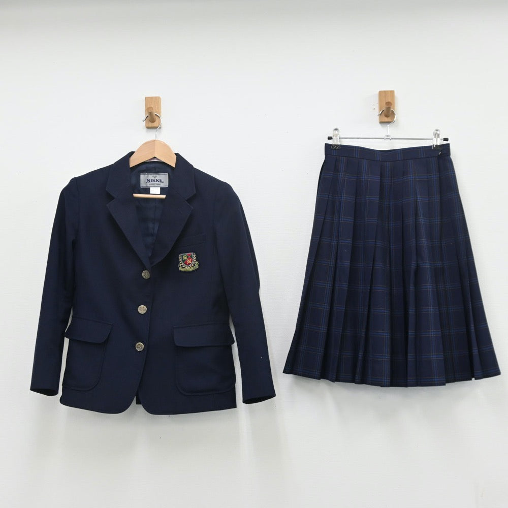 【中古】愛知県 猿投農林高等学校 女子制服 6点（ブレザー・シャツ・ニット・スカート）sf010989