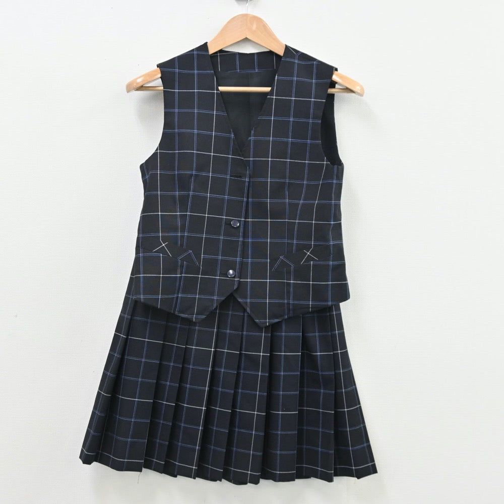 【中古】東京都 日野第二中学校 女子制服 5点（ブレザー・ベスト・シャツ・スカート）sf010991