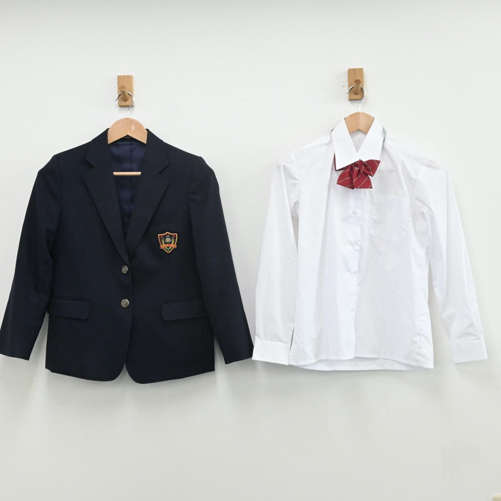 【中古】東京都 日野第二中学校 女子制服 5点（ブレザー・ベスト・シャツ・スカート）sf010991