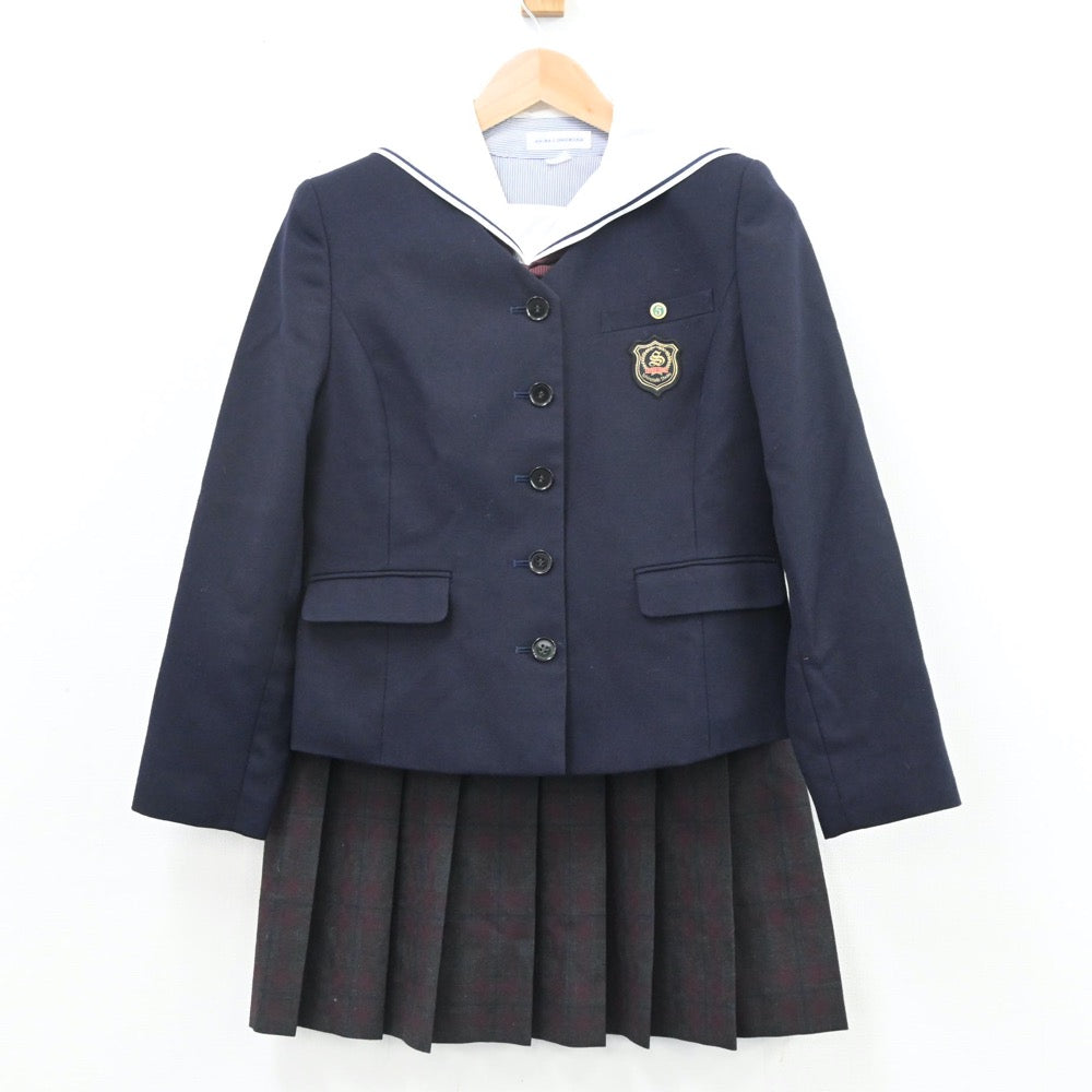 【中古】岩手県 一関修紅高等学校 女子制服 5点（ブレザー・ニット・セーラー服・スカート）sf010992