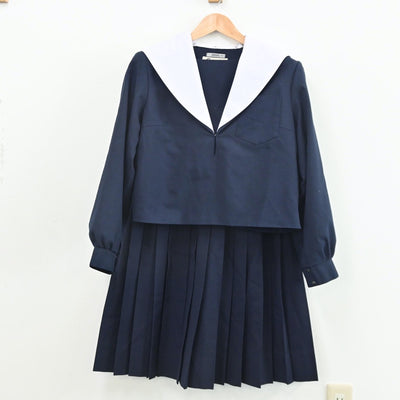 【中古】愛知県 白山中学校 女子制服 3点（セーラー服・スカート）sf011004