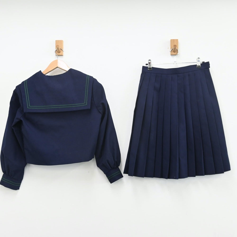 【中古】奈良県 高田西中学校 女子制服 3点（セーラー服・スカート）sf011006