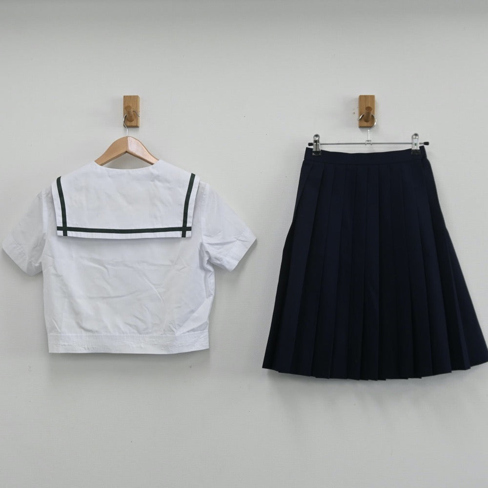 L名西高校夏セーラー服、冬スカートセット 中古制服】奈良県 高田西中学校 女子制服 2点（セーラー服