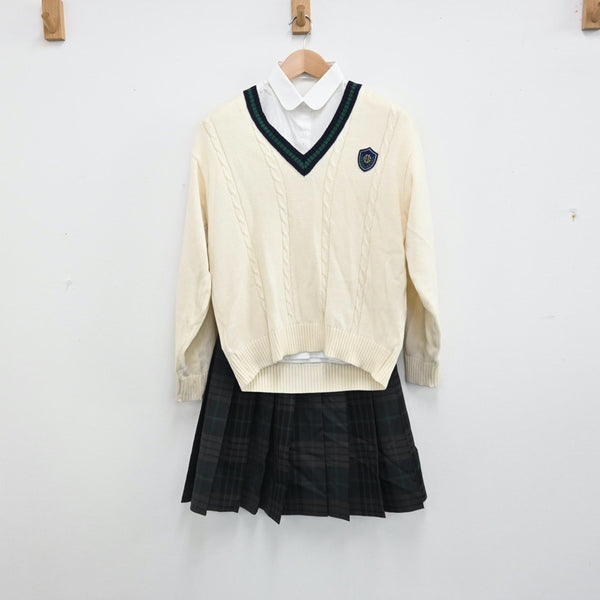 中古制服】東京都 明治学院高等学校 女子制服 4点（シャツ・ニット・スカート）sf011028【リサイクル学生服】 | 中古制服通販パレイド