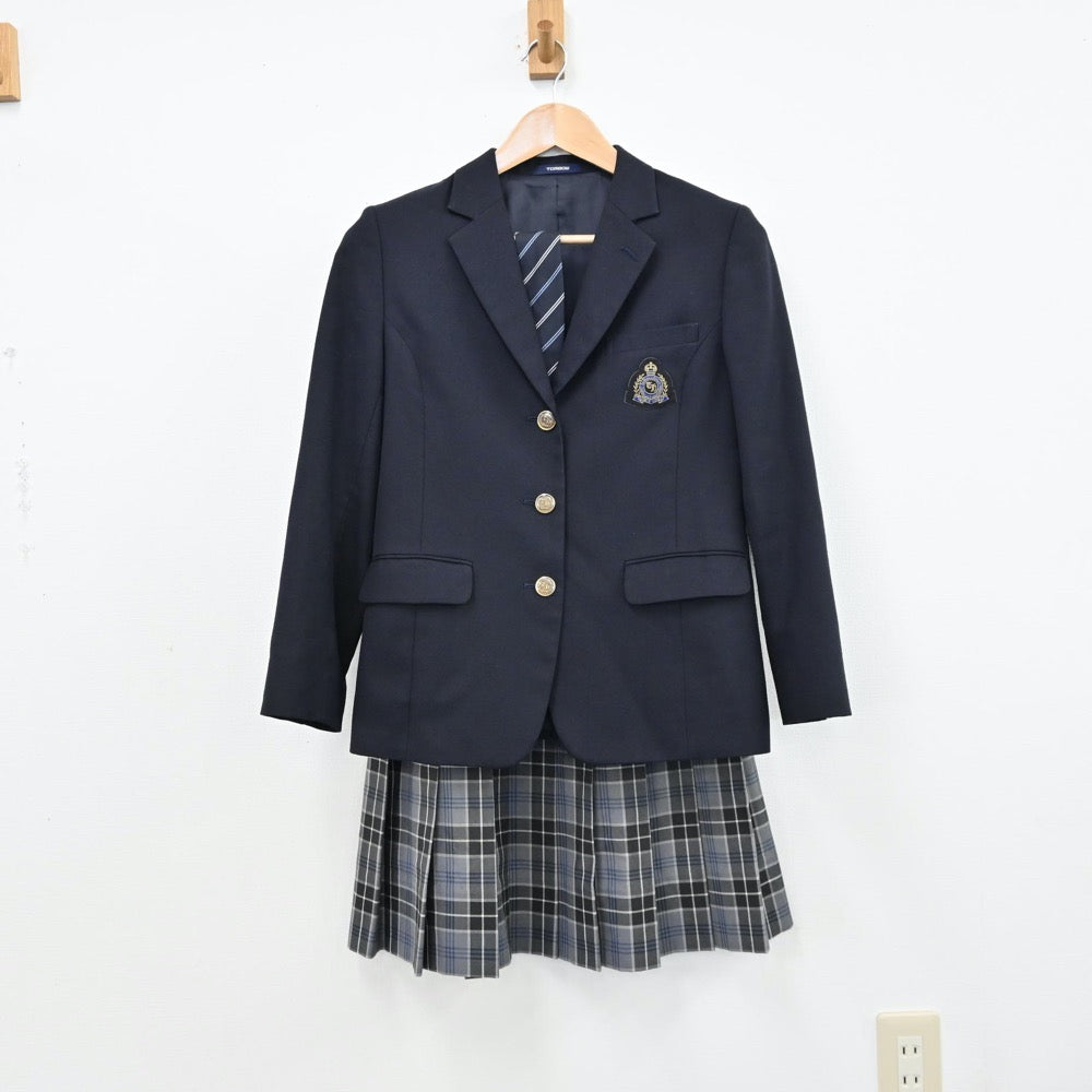 【中古】東京都 橘高等学校 女子制服 4点（ブレザー・スカート）sf011056
