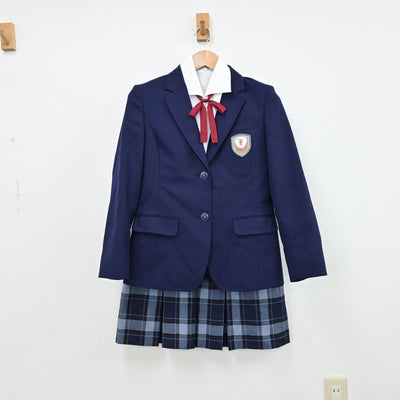 【中古】東京都 富士見高等学校 女子制服 5点（ブレザー・シャツ・スカート）sf011059