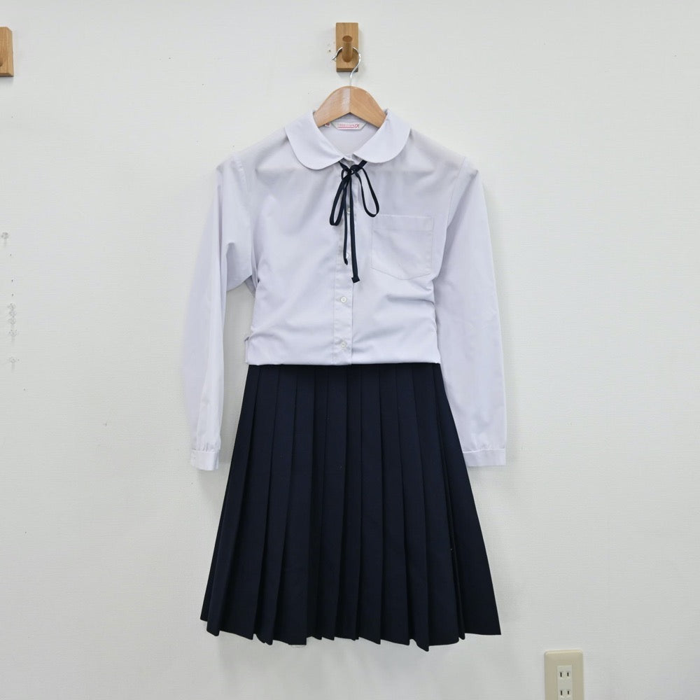 【中古】埼玉県 熊谷市立三尻中学校 女子制服 4点（ブレザー・シャツ・スカート）sf011062