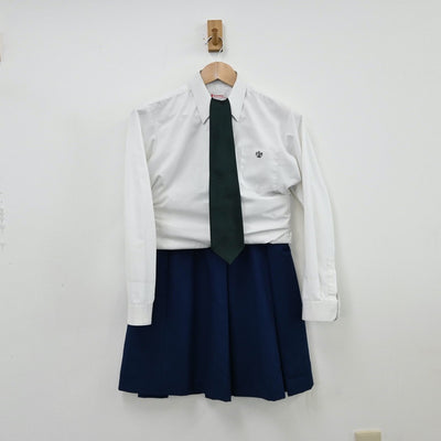 【中古】埼玉県 熊谷西高等学校 女子制服 5点（ブレザー・シャツ・スカート）sf011093