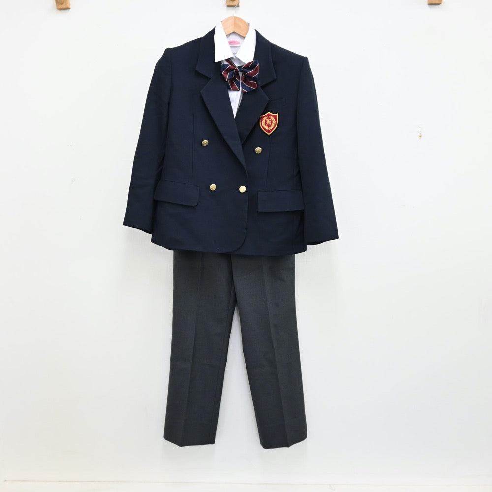 【中古】神奈川県 釜利谷高等学校 女子制服 5点（ブレザー・シャツ・ズボン・スカート）sf011129