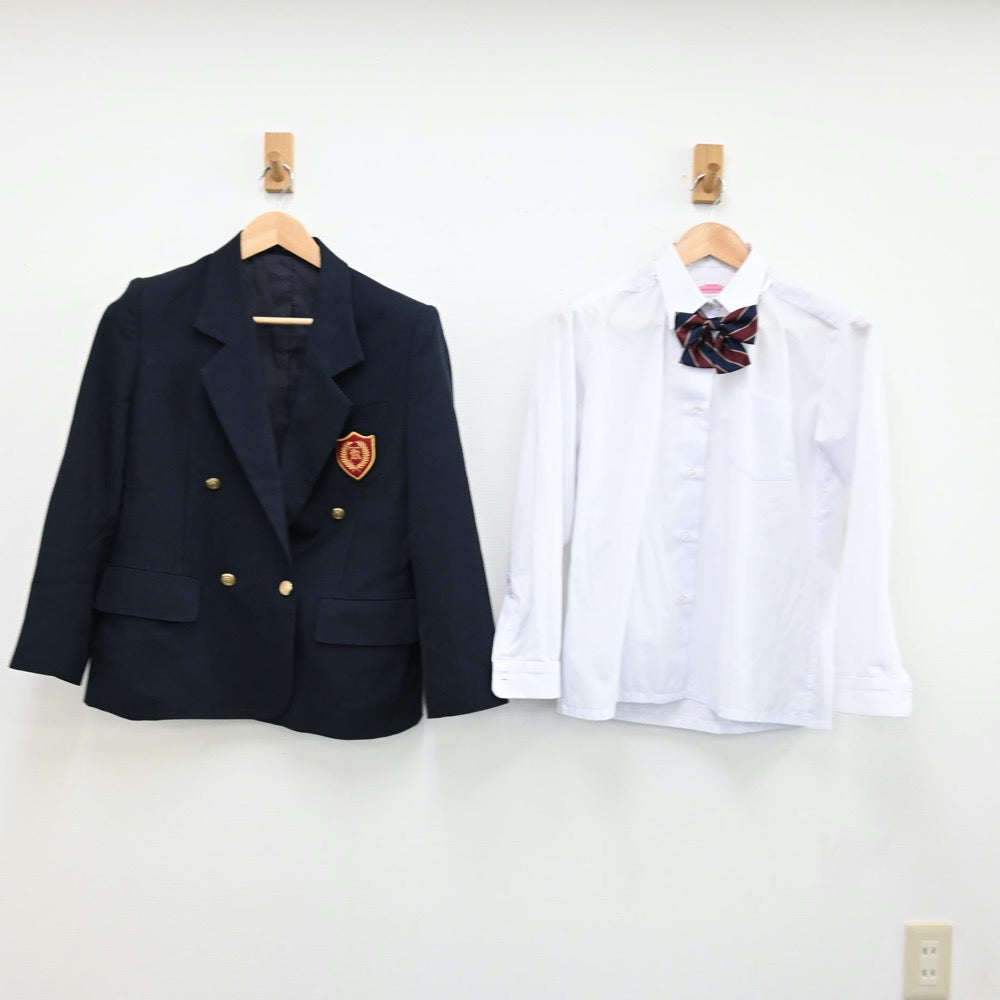 【中古】神奈川県 釜利谷高等学校 女子制服 5点（ブレザー・シャツ・ズボン・スカート）sf011129