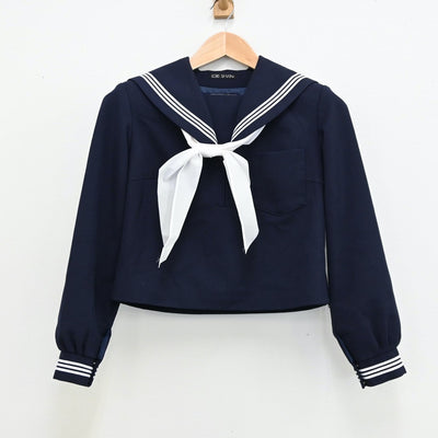 【中古】鳥取県 南中学校 女子制服 3点（セーラー服・スカート）sf011159