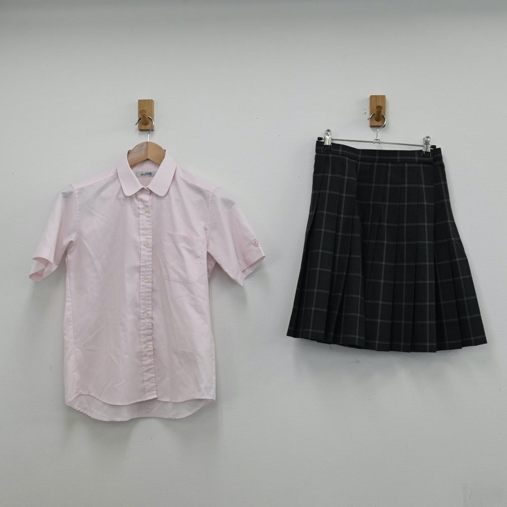 【中古】茨城県 大成女子高等学校 女子制服 2点（シャツ・スカート）sf011164