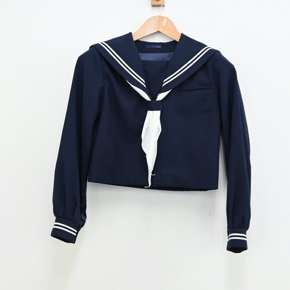 【中古】千葉県 亀山中学校 女子制服 3点（セーラー服・スカート）sf011167