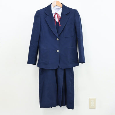 【中古】神奈川県 宮内中学校 女子制服 4点（ブレザー・シャツ・ジャンパースカート）sf011169