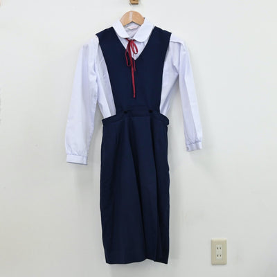 【中古】神奈川県 宮内中学校 女子制服 4点（ブレザー・シャツ・ジャンパースカート）sf011169