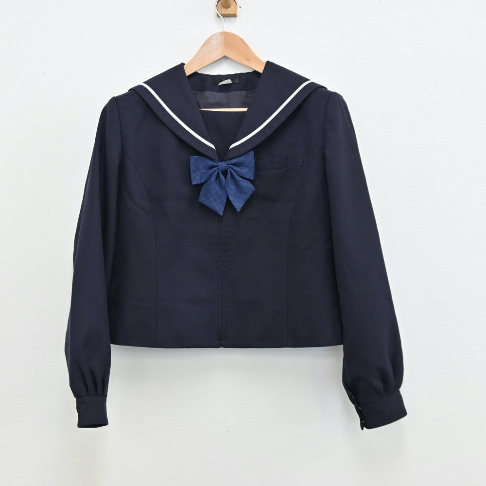 【中古】愛知県 惟信高等学校 女子制服 3点（セーラー服・スカート）sf011177