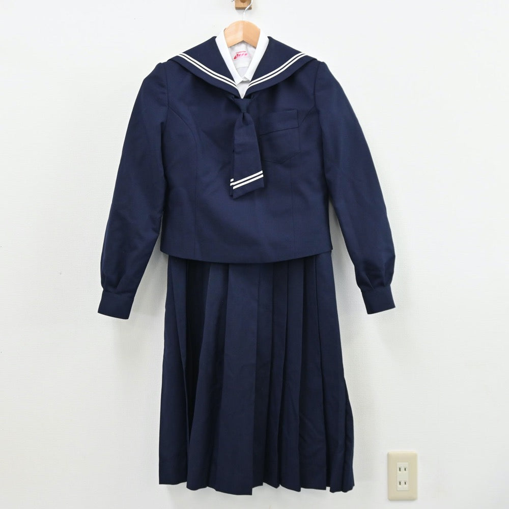 【中古】北海道 向陵中学校 女子制服 4点（セーラー服・シャツ・ジャンパースカート）sf011190