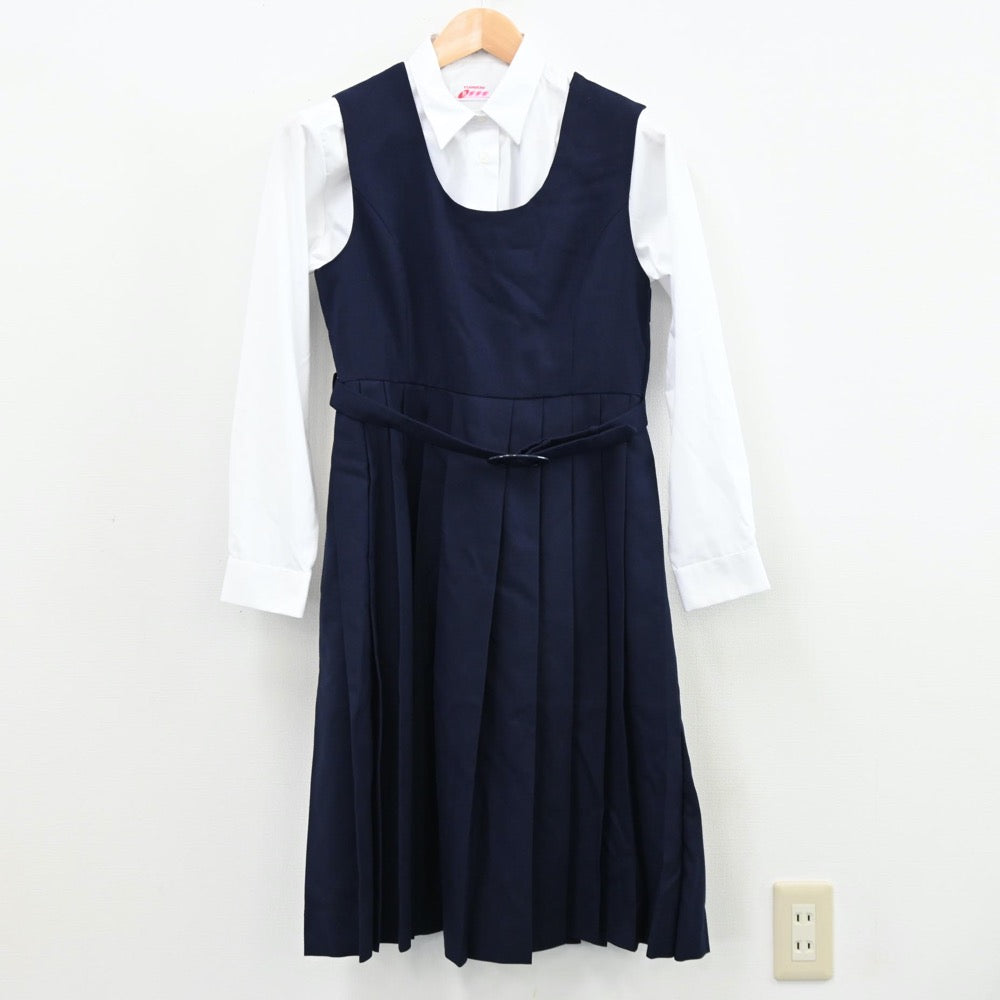 【中古】北海道 向陵中学校 女子制服 4点（セーラー服・シャツ・ジャンパースカート）sf011190