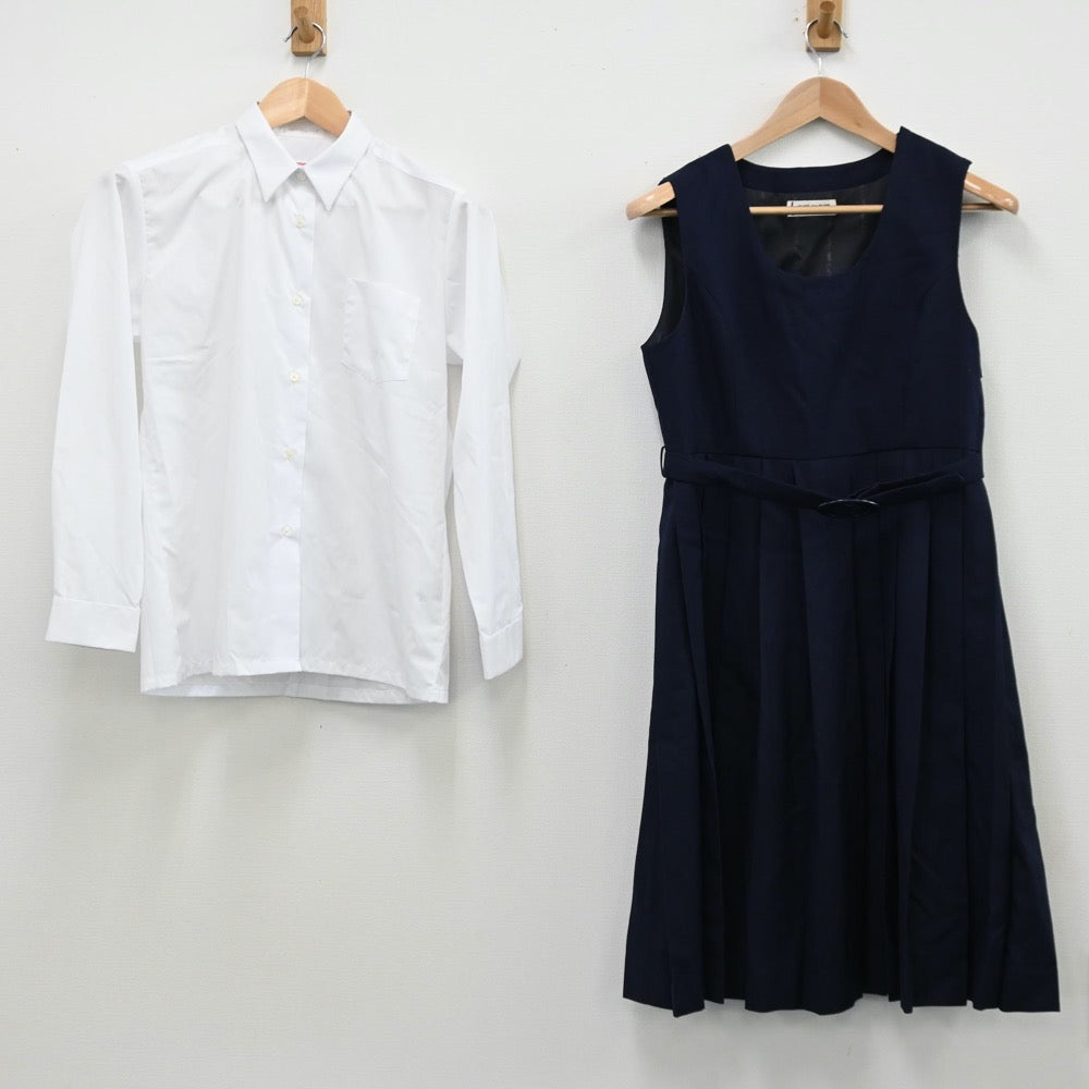 【中古】北海道 向陵中学校 女子制服 4点（セーラー服・シャツ・ジャンパースカート）sf011190