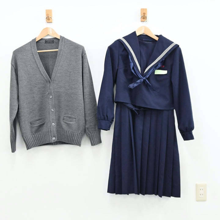 中古制服】福岡県 篠栗中学校 女子制服 4点（セーラー服・ニット・ジャンパースカート）sf011201【リサイクル学生服】 | 中古制服通販パレイド