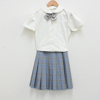 【中古】神奈川県 洗足学園中学高等学校 女子制服 5点（シャツ・ニット・スカート）sf011233