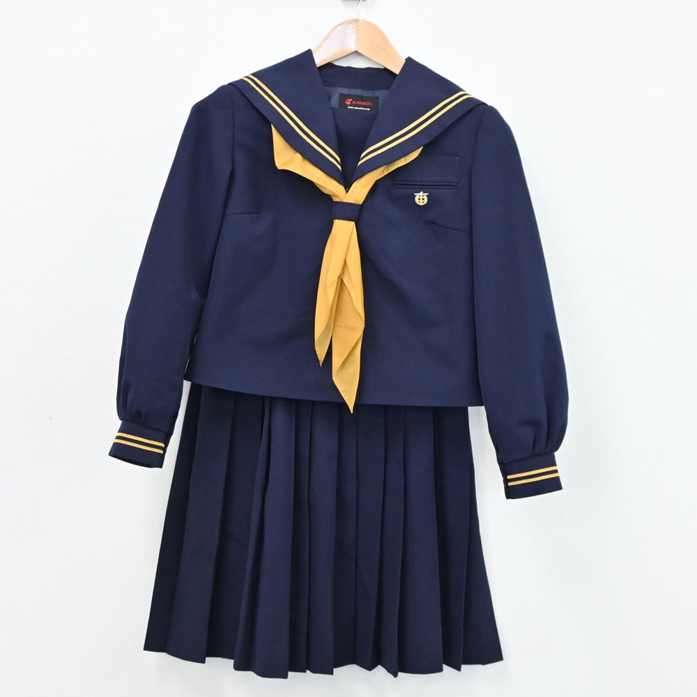 【中古】福島県 福島県立棚倉中学校 女子制服 4点（セーラー服・セーラー服・セーラー服・スカート）sf011239