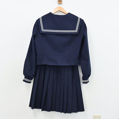 【中古】愛知県 愛知県新城市立東郷中学校 女子制服 3点（セーラー服・スカート）sf011247