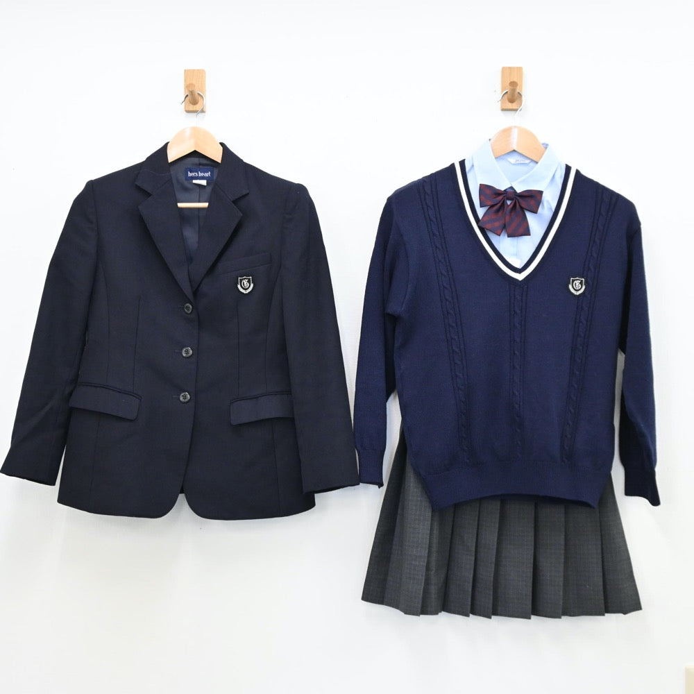 中古制服】愛知県 愛知県立蒲郡高等学校 女子制服 6点（ブレザー・シャツ・ニット・スカート）sf011249【リサイクル学生服】 | 中古制服 通販パレイド