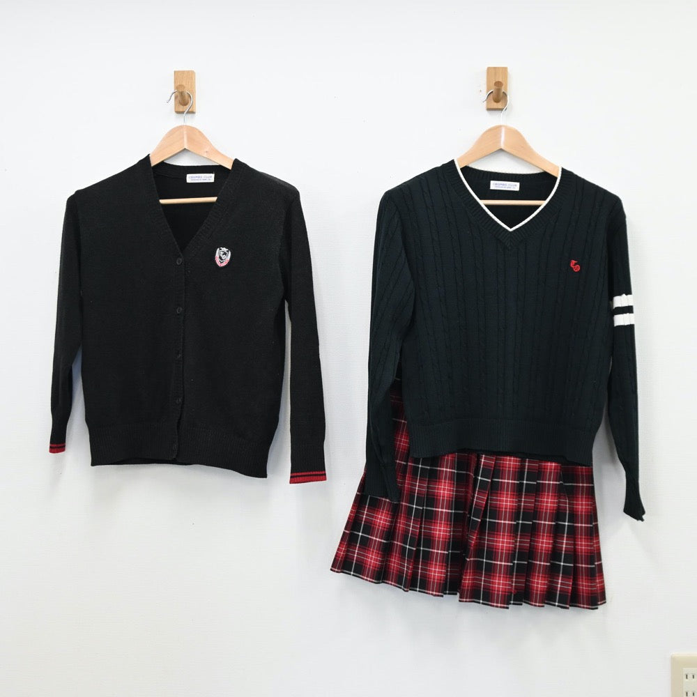 【中古】愛知県 豊田大谷高等学校 女子制服 4点（ブレザー・ニット・ニット・スカート）sf011253