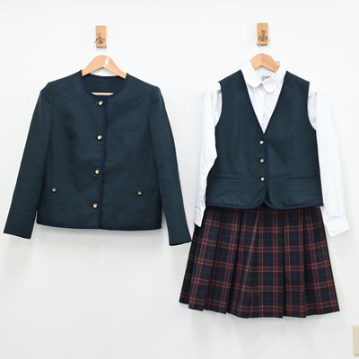 【中古】大阪府 大阪桐蔭中学校 女子制服 4点（ブレザー・シャツ・ベスト・スカート）sf011272