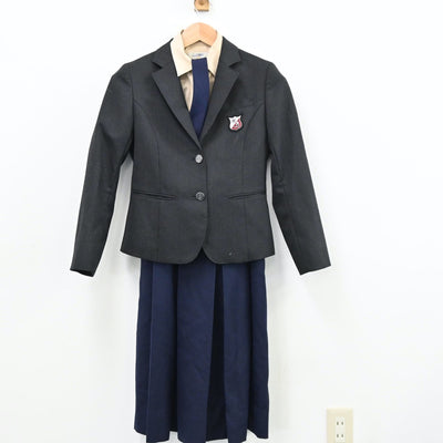 【中古】長野県 長野清泉女学院高等学校 女子制服 5点（ブレザー・シャツ・ニット・ジャンパースカート）sf011278