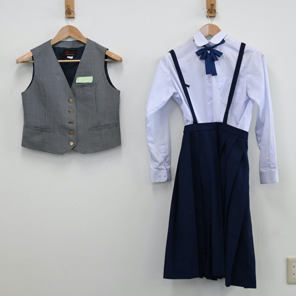 中古制服】福岡県 太宰府市立学業院中学校 女子制服 6点