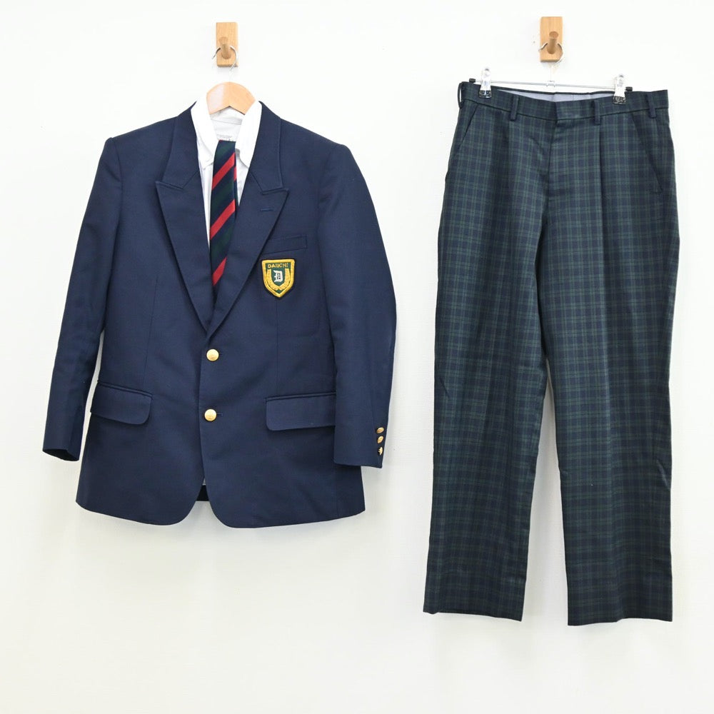 中古制服】福岡県 福岡第一高等学校 男子制服 4点（ブレザー・シャツ