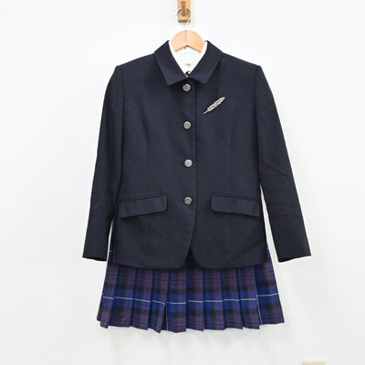 【中古】千葉県 千葉県立佐原白楊高校 女子制服 6点（ブレザー・ニット・シャツ・スカート）sf011320