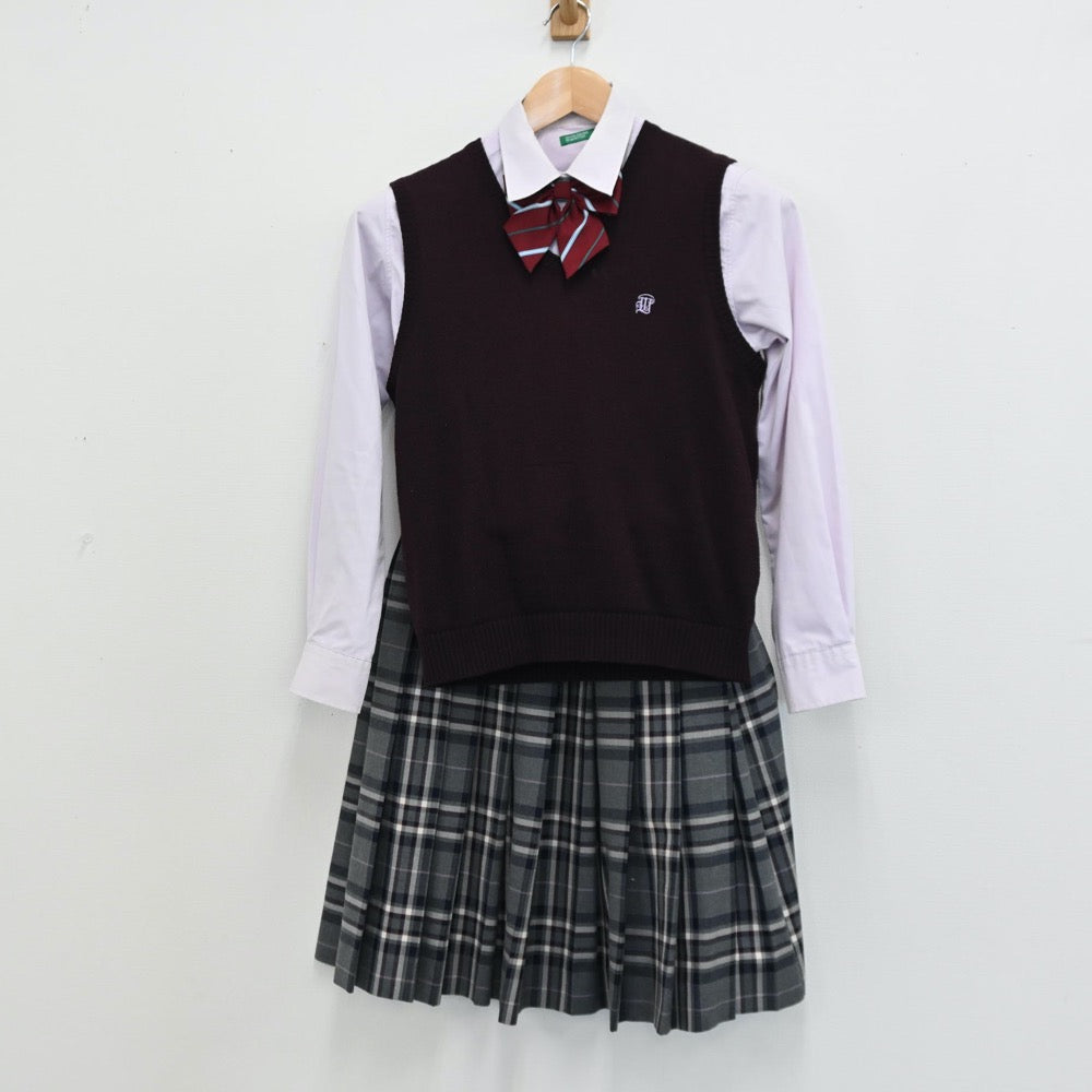 中古制服】福岡県 福岡大学附属若葉高等学校 女子制服 5点（ブレザー・シャツ・ニットベスト・スカート）sf011348【リサイクル学生服】 | 中古制服 通販パレイド