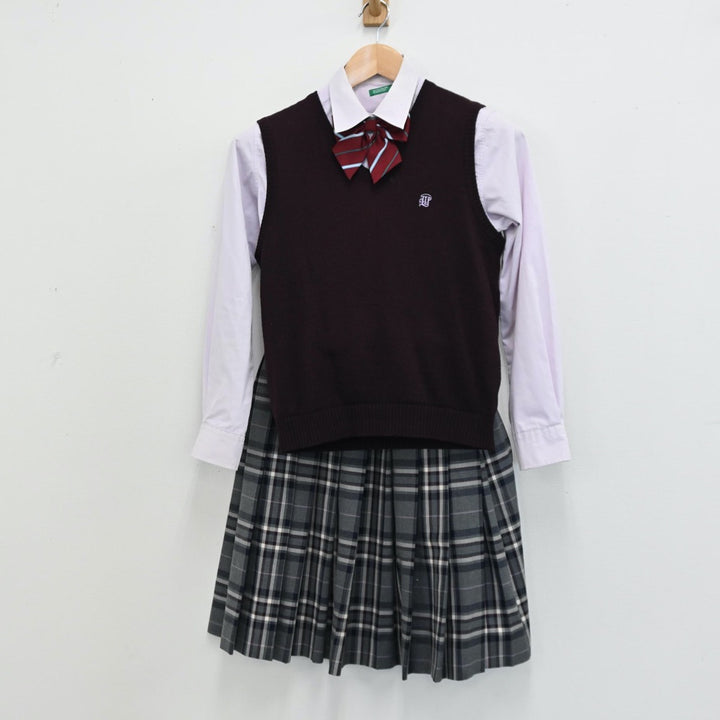 【中古制服】福岡県 福岡大学附属若葉高等学校 女子制服 5点（ブレザー・シャツ・ニットベスト・スカート）sf011348【リサイクル学生服】 |  中古制服通販パレイド