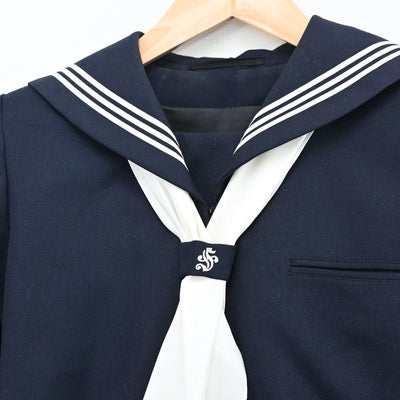 【中古】東京都 墨田区立墨田中学校 女子制服 2点（セーラー服・ジャンパースカート）sf011359