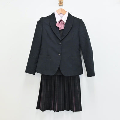 【中古】東京都 東洋女子高等学校 女子制服 5点（ブレザー・シャツ・ニット・スカート）sf011365