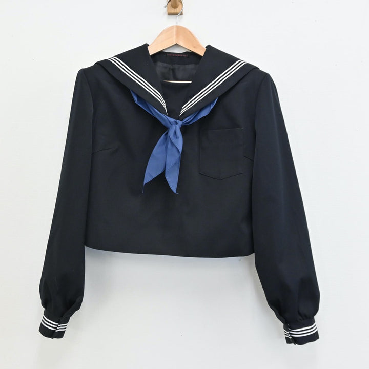 【中古】静岡県 長泉町立北中学校 女子制服 3点（セーラー服・スカート）sf011370