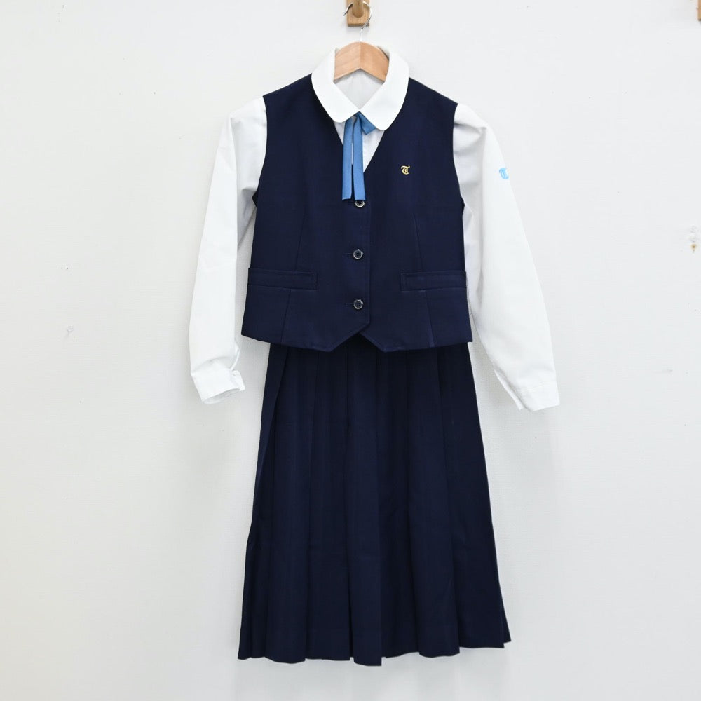 【中古】愛知県 愛知県立豊田高等学校 女子制服 6点（ブレザー・ベスト・シャツ・スカート）sf011372