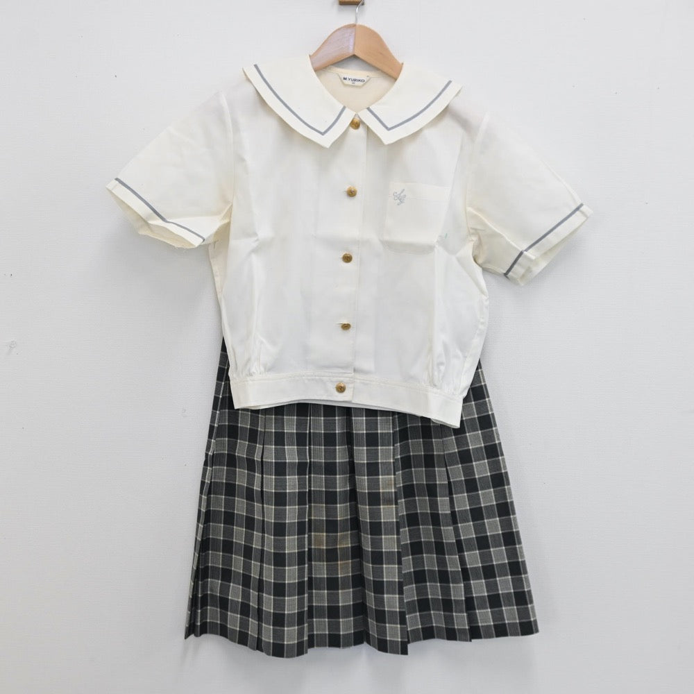 【中古】千葉県 昭和学院高等学校 女子制服 5点（シャツ・ニットベスト・スカート）sf011405