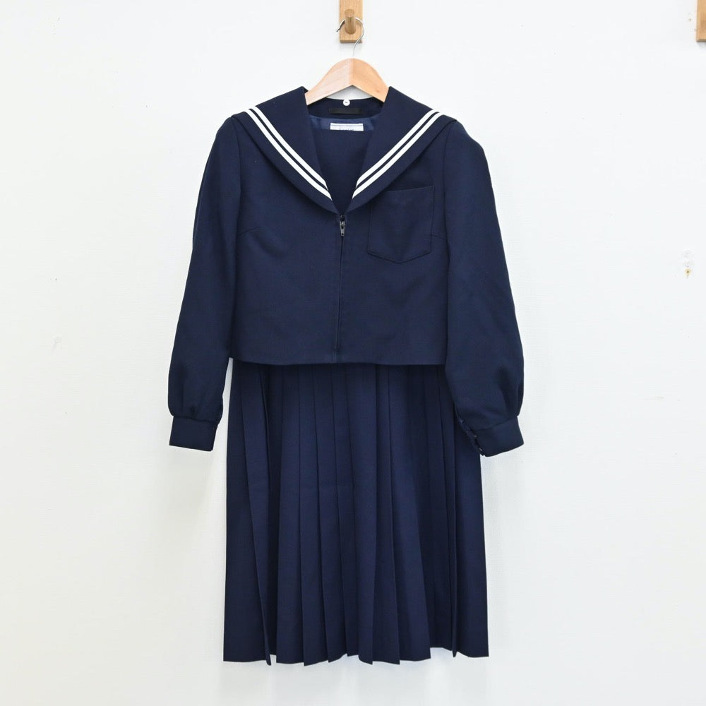 【中古】大阪府 大府市立大府西中学校 女子制服 3点（セーラー服・セーラー服・スカート）sf011407