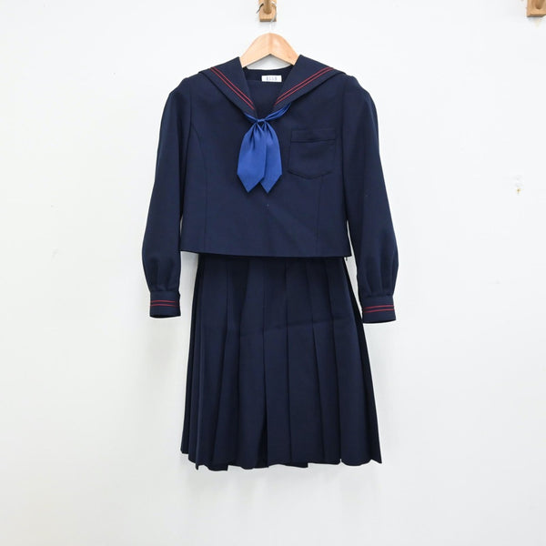定番 中古制服】福島県 須賀川市立第二中学校 女子制服 3点 学生服