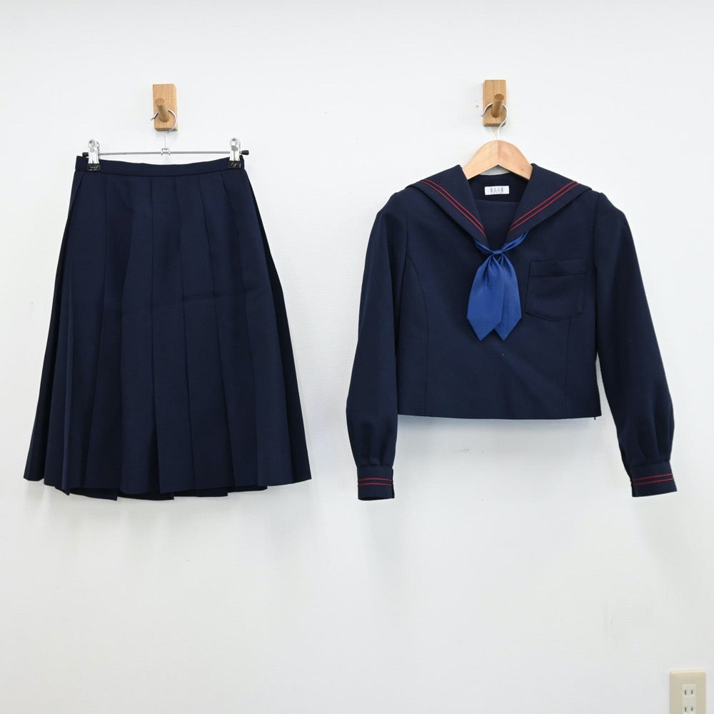 中古制服】福島県 須賀川市立第二中学校 女子制服 3点