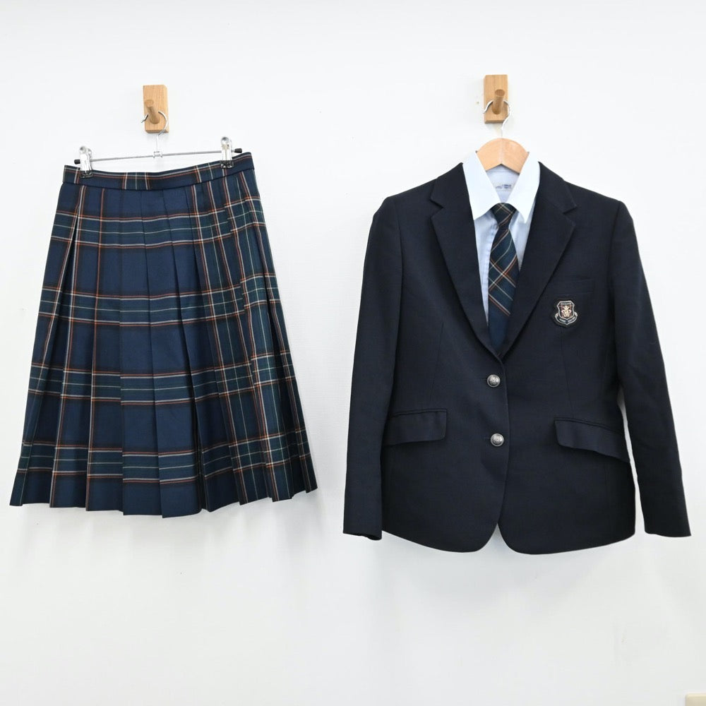 【中古】大阪府 追手門学院大手前高等学校 女子制服 5点（ブレザー・シャツ・スカート）sf011448