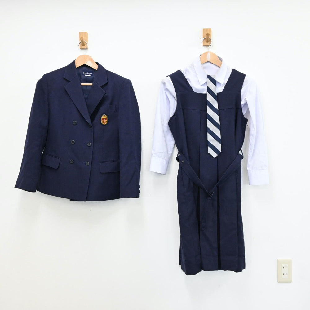 【中古】東京都 光塩女子学院 女子制服 4点（ブレザー・シャツ・ジャンパースカート）sf011459