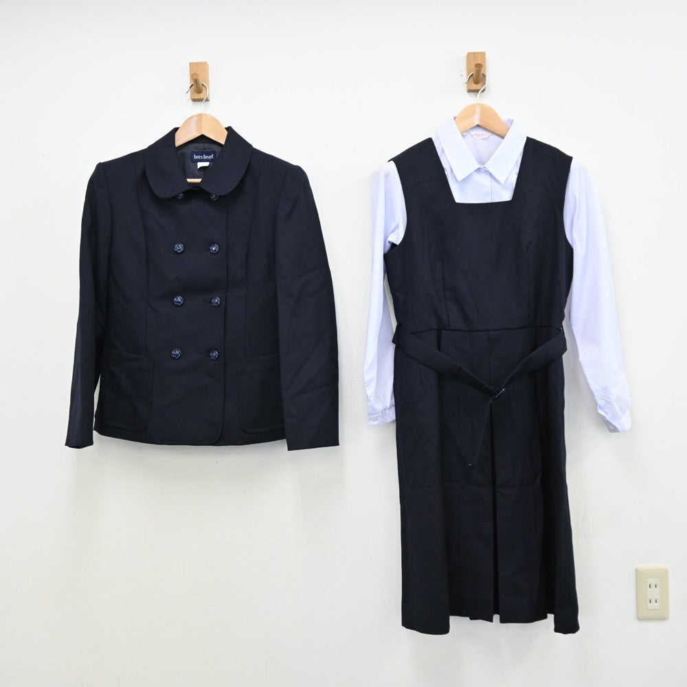 【中古】宮城県 尚絅学院高等学校 女子制服 4点（ブレザー・シャツ・ニット・ジャンパースカート）sf011465