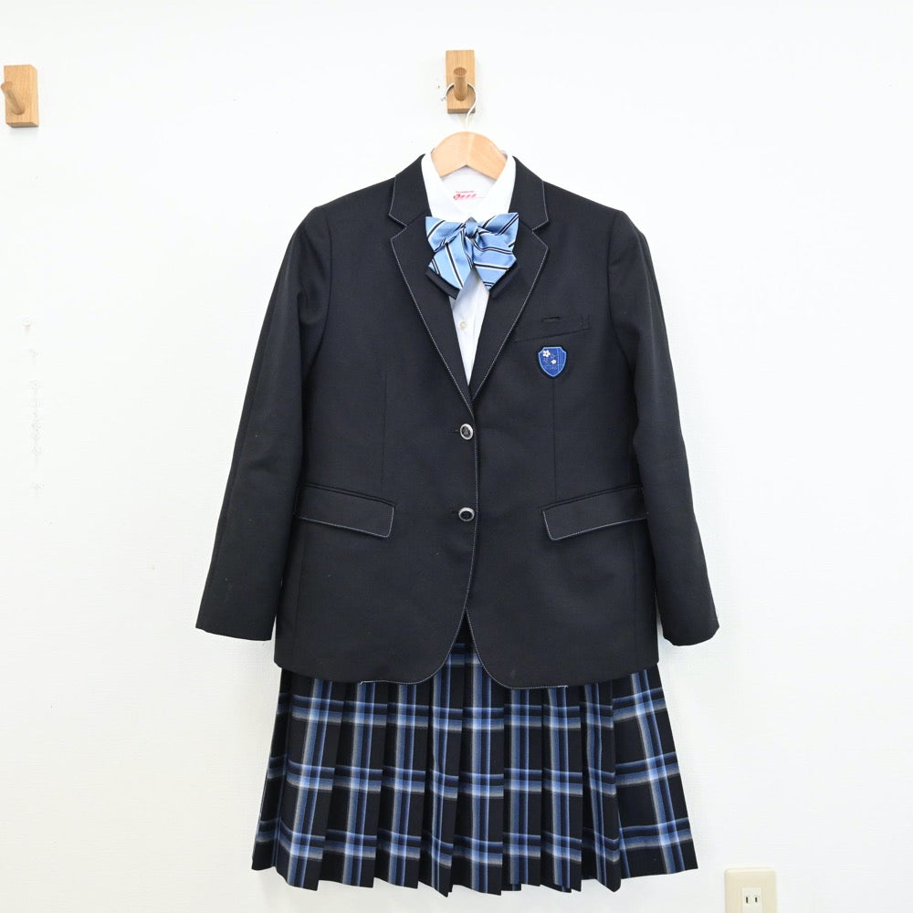 【中古】北海道 屯田中央中学校 女子制服 5点（ブレザー・シャツ・スカート）sf011490